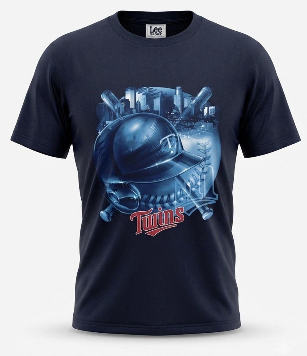 Vintage Minnesota Twins Youth Lee Sport Helmet Graphic T-Shirt - NWT